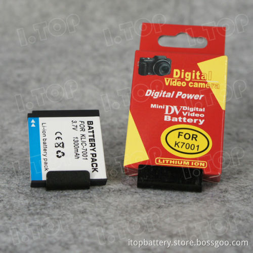 Portable battery pack for KLIC-7001 Kodak batteries,3.7V 1300mAh, Made in china